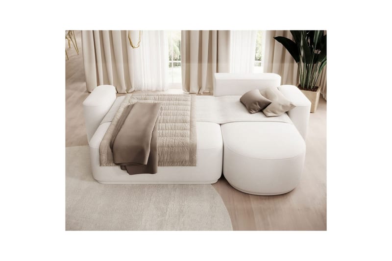 Sektionssoffa Eltap Aurumm 285x92x180 cm - Paolli 01 Vit, Höger - Möbler - Soffa - Bäddsoffa