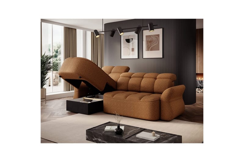 Sektionssoffa Eltap Beneth 301x115x185 cm - Breona 45, Gul, Vänster - Möbler - Soffa - Bäddsoffa