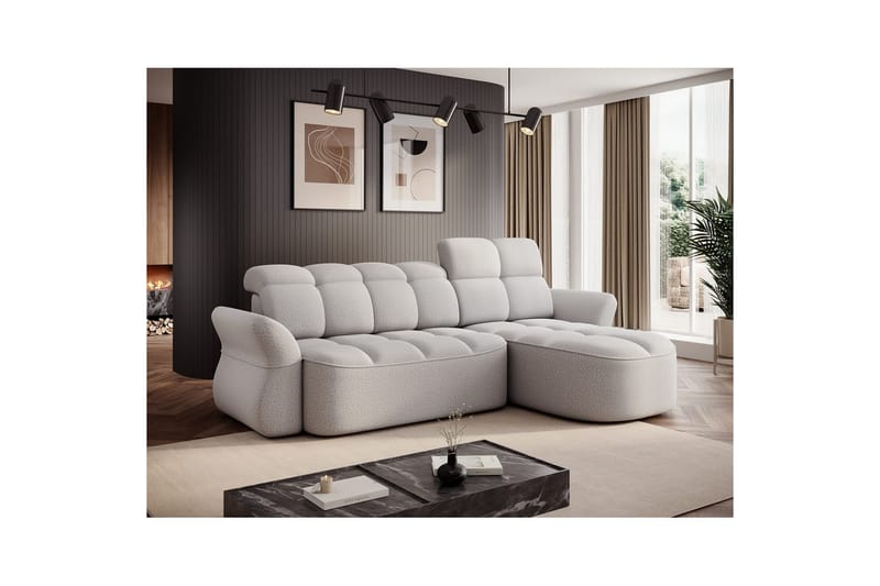 Sektionssoffa Eltap Beneth 301x115x185 cm - Space 03, Ljusgrå, Höger - Möbler - Soffa - Bäddsoffa