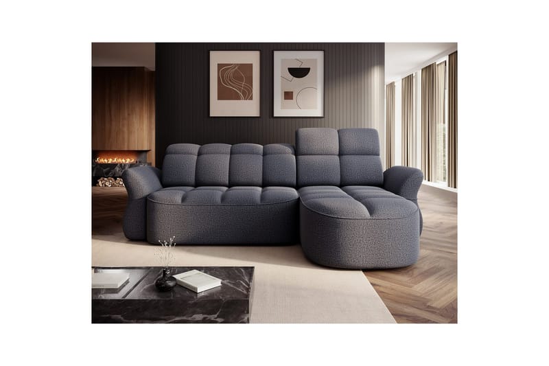 Sektionssoffa Eltap Beneth 301x115x185 cm - Space 40, Blå, Höger - Möbler - Soffa - Bäddsoffa