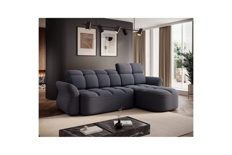 Sektionssoffa Eltap Beneth 301x115x185 cm - Space 40, Blå, Höger - Möbler - Soffa - Bäddsoffa