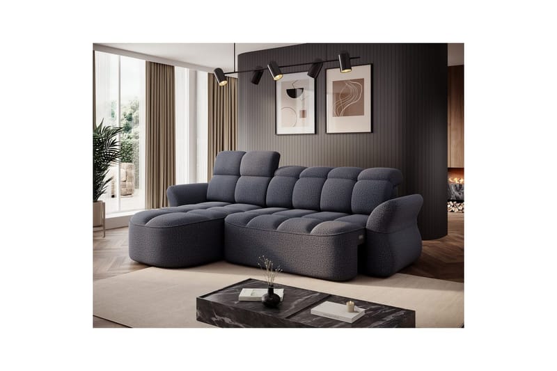 Sektionssoffa Eltap Beneth 301x115x185 cm - Space 40, Blå, Vänster - Möbler - Soffa - Bäddsoffa