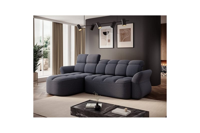 Sektionssoffa Eltap Beneth 301x115x185 cm - Space 40, Blå, Vänster - Möbler - Soffa - Bäddsoffa