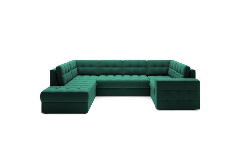 Sektionssoffa Eltap Blewett 299x198x82 cm, Lukso 35, Grön, Vänster