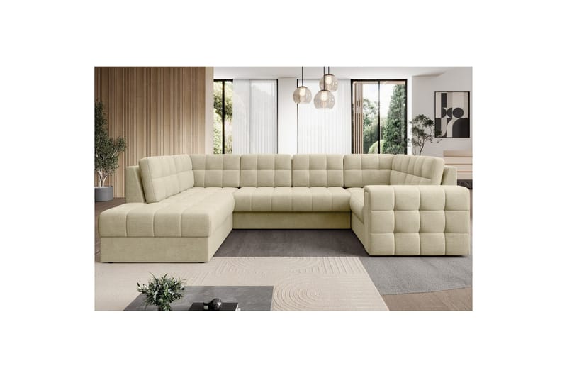 Sektionssoffa Eltap Blewett 299x198x82 cm - Monolith 04, Beige, Vänster - Möbler - Soffa - Bäddsoffa