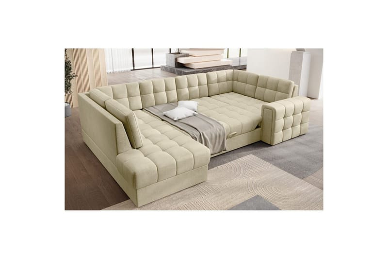 Sektionssoffa Eltap Blewett 299x198x82 cm - Monolith 04, Beige, Vänster - Möbler - Soffa - Bäddsoffa