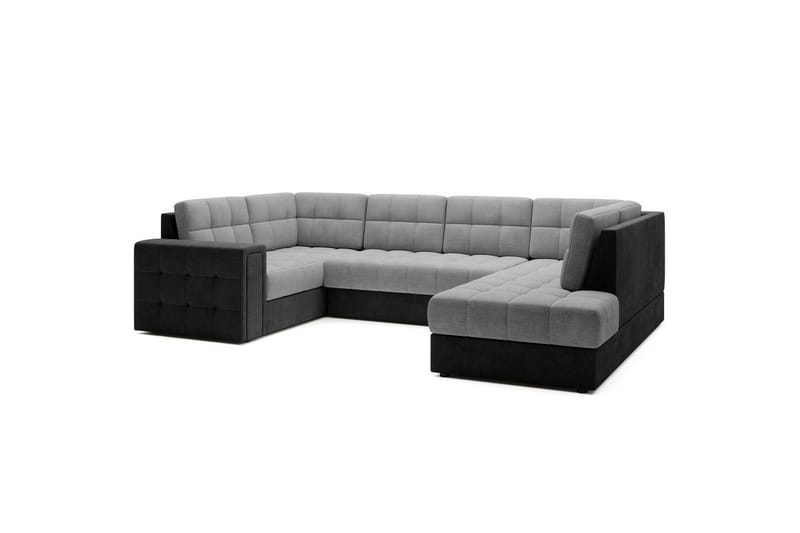 Sektionssoffa Eltap Blewett 299x198x82 cm - Monolith 84, Monolith 97, Ljusgrå, Mörkgrå, Höger - Möbler - Soffa - Bäddsoffa