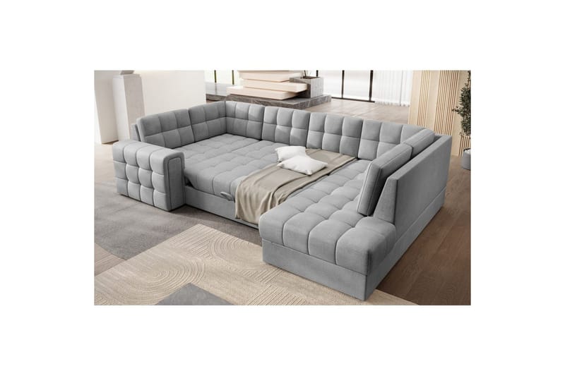 Sektionssoffa Eltap Blewett 299x198x82 cm - Monolith 85, Grå, Höger - Möbler - Soffa - Bäddsoffa