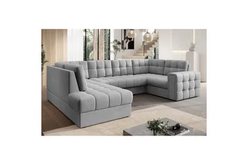 Sektionssoffa Eltap Blewett 299x198x82 cm - Monolith 85, Grå, Vänster - Möbler - Soffa - Bäddsoffa