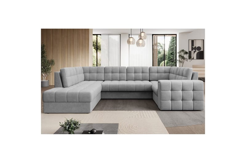 Sektionssoffa Eltap Blewett 299x198x82 cm - Monolith 85, Grå, Vänster - Möbler - Soffa - Bäddsoffa