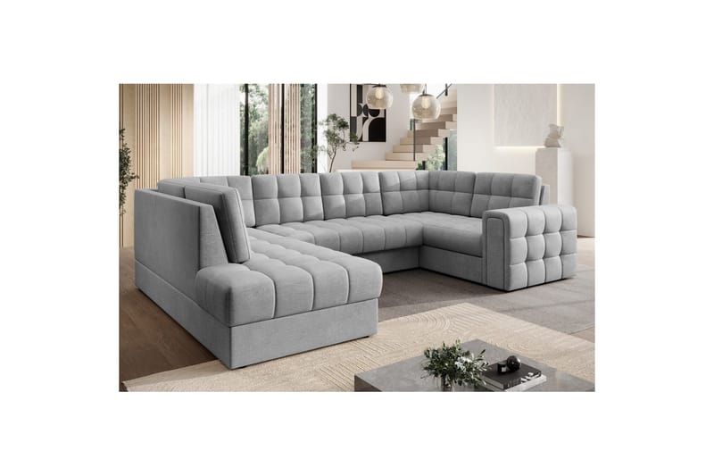 Sektionssoffa Eltap Blewett 299x198x82 cm - Monolith 85, Grå, Vänster - Möbler - Soffa - Bäddsoffa