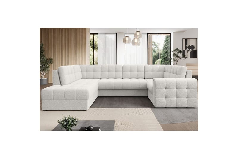 Sektionssoffa Eltap Blewett 299x198x82 cm - Royal 01, Vit, Vänster - Möbler - Soffa - Bäddsoffa