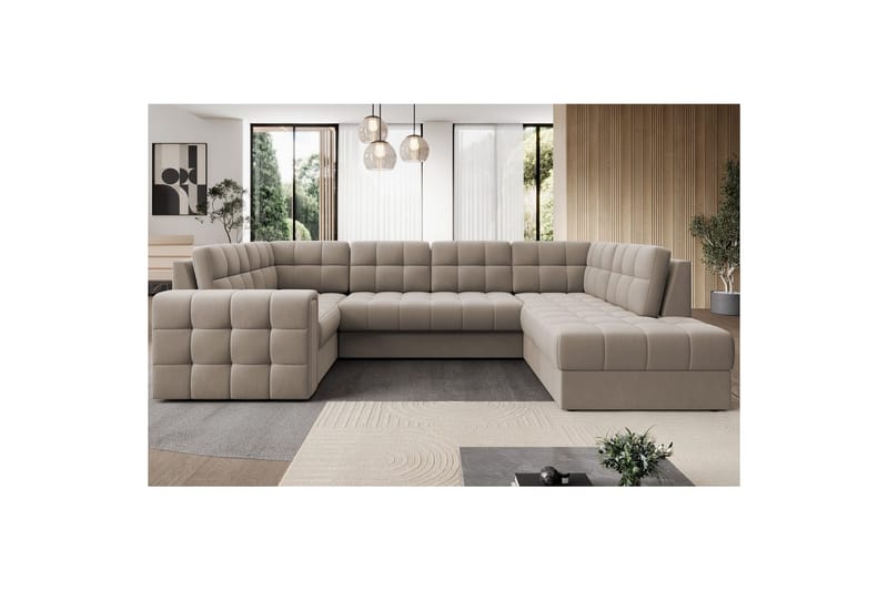 Sektionssoffa Eltap Blewett 299x198x82 cm - Sola 18, Beige, Höger - Möbler - Soffa - Bäddsoffa
