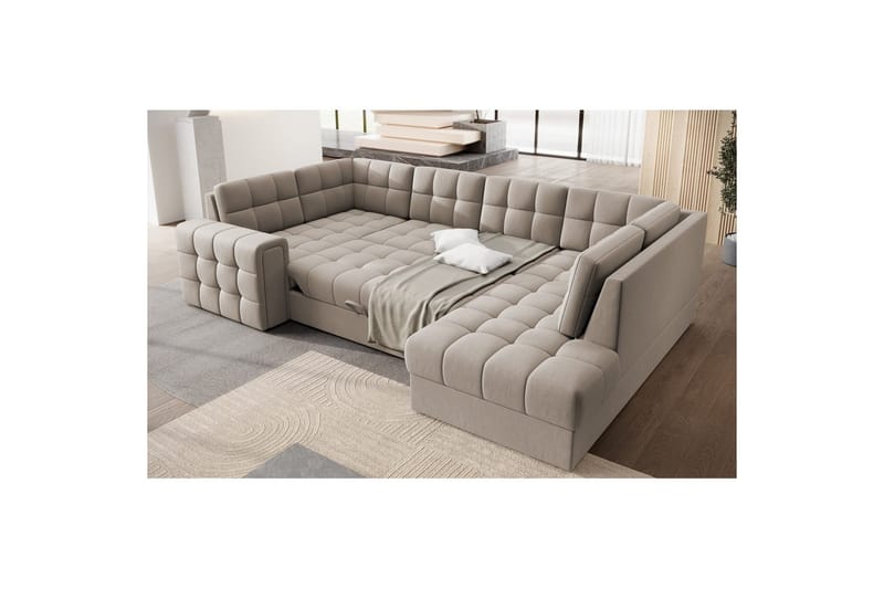 Sektionssoffa Eltap Blewett 299x198x82 cm - Sola 18, Beige, Höger - Möbler - Soffa - Bäddsoffa