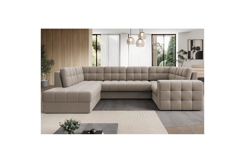 Sektionssoffa Eltap Blewett 299x198x82 cm - Sola 18, Beige, Vänster - Möbler - Soffa - Bäddsoffa
