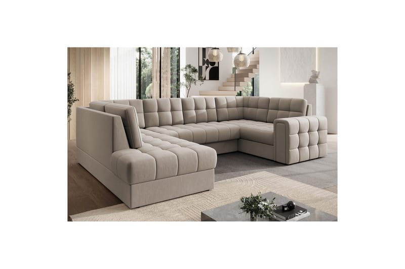 Sektionssoffa Eltap Blewett 299x198x82 cm - Sola 18, Beige, Vänster - Möbler - Soffa - Bäddsoffa