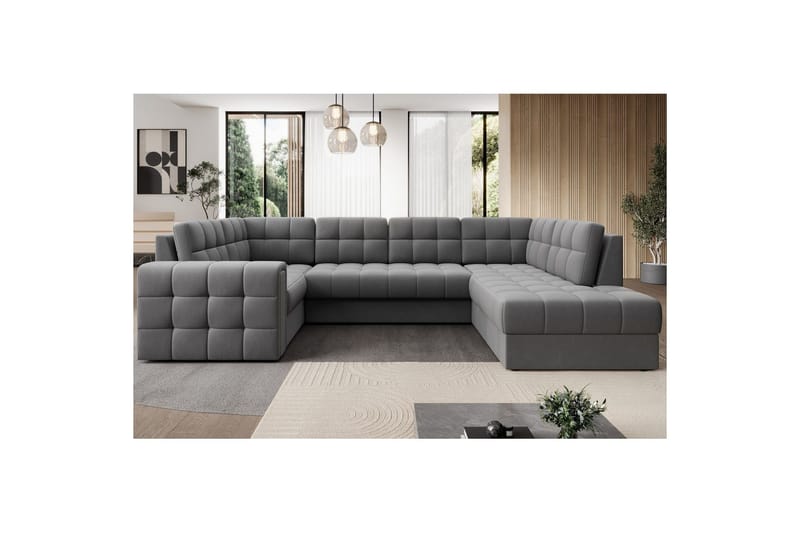 Sektionssoffa Eltap Blewett 299x198x82 cm - Sola 4, Grå, Höger - Möbler - Soffa - Bäddsoffa