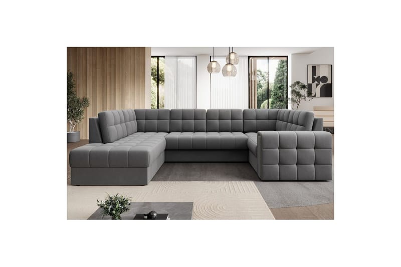 Sektionssoffa Eltap Blewett 299x198x82 cm - Sola 4, Grå, Vänster - Möbler - Soffa - Bäddsoffa