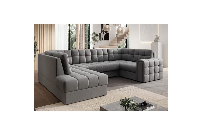 Sektionssoffa Eltap Blewett 299x198x82 cm - Sola 4, Grå, Vänster - Möbler - Soffa - Bäddsoffa