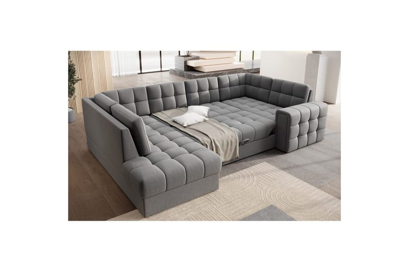 Sektionssoffa Eltap Blewett 299x198x82 cm - Sola 4, Grå, Vänster - Möbler - Soffa - Bäddsoffa