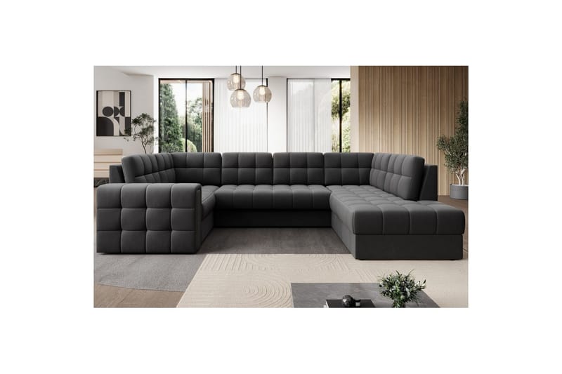 Sektionssoffa Eltap Blewett 299x198x82 cm - Sola 6, Mörkgrå, Höger - Möbler - Soffa - Bäddsoffa
