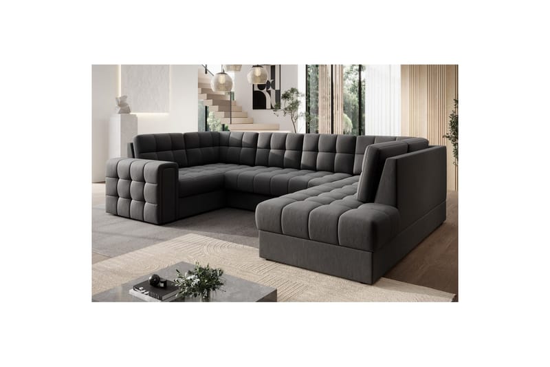 Sektionssoffa Eltap Blewett 299x198x82 cm - Sola 6, Mörkgrå, Höger - Möbler - Soffa - Bäddsoffa