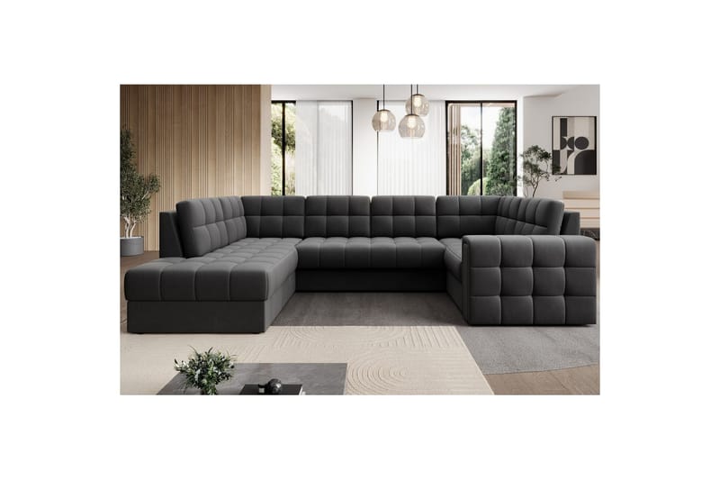 Sektionssoffa Eltap Blewett 299x198x82 cm - Sola 6, Mörkgrå, Vänster - Möbler - Soffa - Bäddsoffa