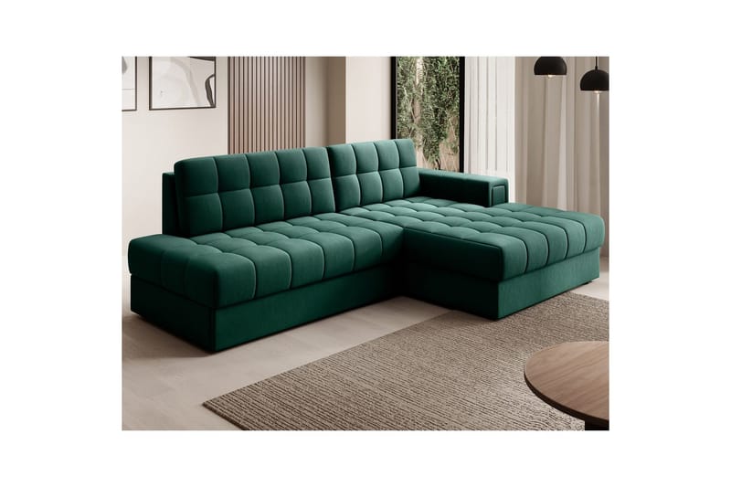 Sektionssoffa Eltap Blezalt 240x150x82 cm - Lukso 35, Grön, Höger - Möbler - Soffa - Bäddsoffa