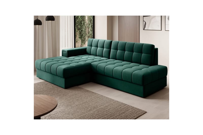 Sektionssoffa Eltap Blezalt 240x150x82 cm - Lukso 35, Grön, Vänster - Möbler - Soffa - Bäddsoffa