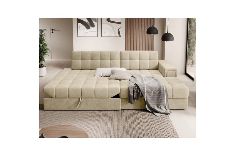 Sektionssoffa Eltap Blezalt 240x150x82 cm - Monolith 04, Beige, Höger - Möbler - Soffa - Bäddsoffa
