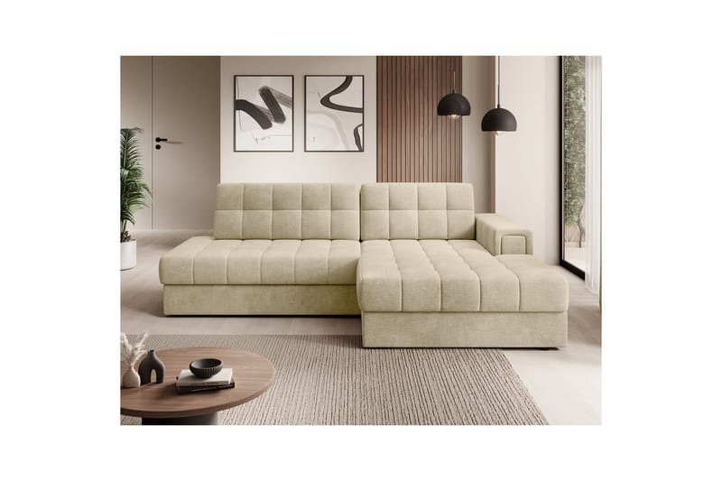 Sektionssoffa Eltap Blezalt 240x150x82 cm - Monolith 04, Beige, Höger - Möbler - Soffa - Bäddsoffa