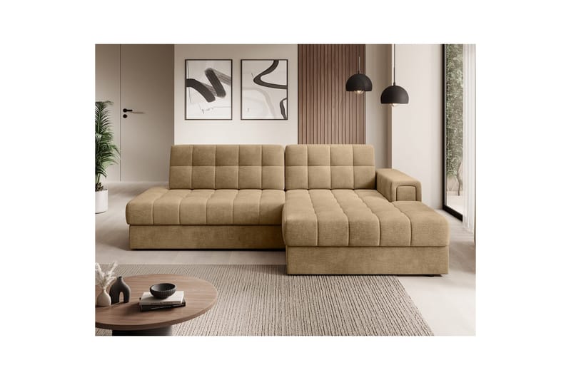 Sektionssoffa Eltap Blezalt 240x150x82 cm - Monolith 09, Mörkbeige, Höger - Möbler - Soffa - Bäddsoffa