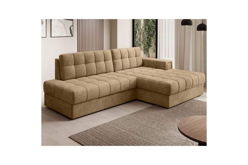 Sektionssoffa Eltap Blezalt 240x150x82 cm - Monolith 09, Mörkbeige, Höger - Möbler - Soffa - Bäddsoffa
