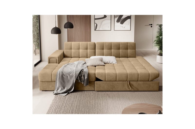 Sektionssoffa Eltap Blezalt 240x150x82 cm - Monolith 09, Mörkbeige, Vänster - Möbler - Soffa - Bäddsoffa