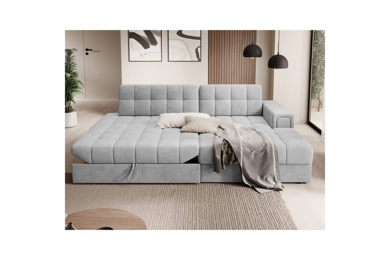 Sektionssoffa Eltap Blezalt 240x150x82 cm - Monolith 84, Ljusgrå, Höger - Möbler - Soffa - Bäddsoffa