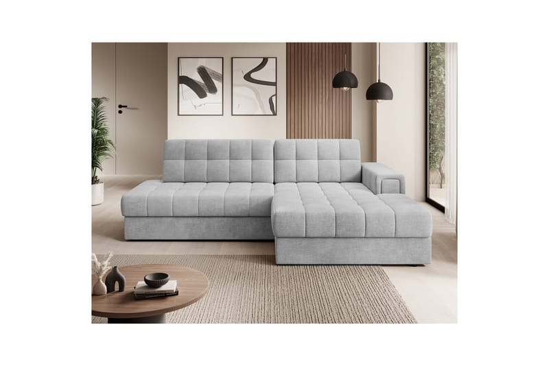 Sektionssoffa Eltap Blezalt 240x150x82 cm - Monolith 84, Ljusgrå, Höger - Möbler - Soffa - Bäddsoffa
