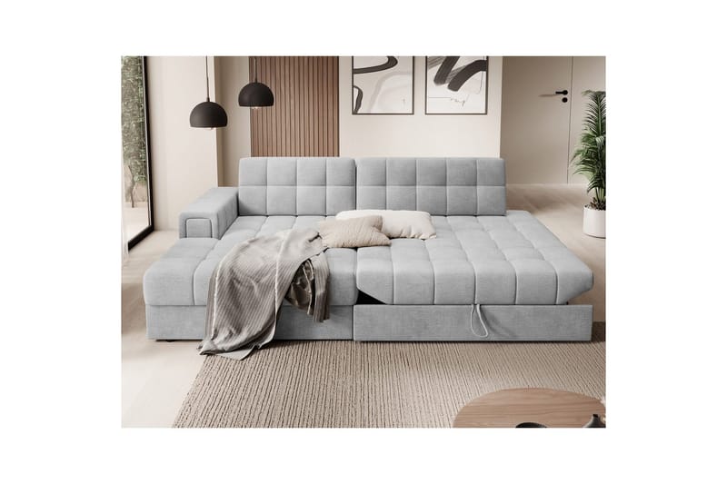 Sektionssoffa Eltap Blezalt 240x150x82 cm - Monolith 84, Ljusgrå, Vänster - Möbler - Soffa - Bäddsoffa