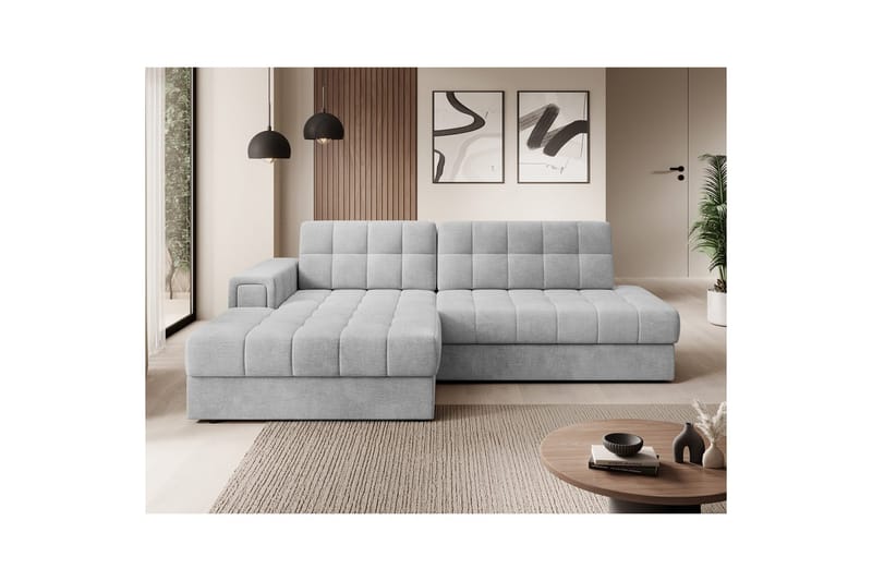 Sektionssoffa Eltap Blezalt 240x150x82 cm - Monolith 84, Ljusgrå, Vänster - Möbler - Soffa - Bäddsoffa