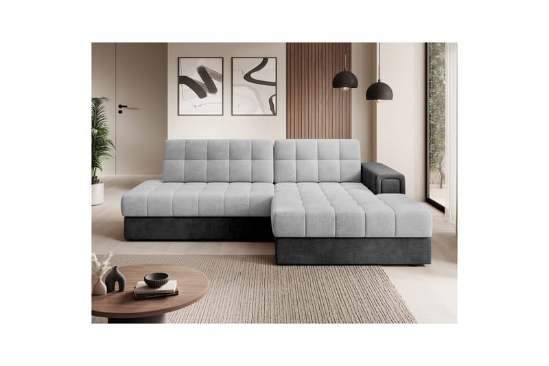 Sektionssoffa Eltap Blezalt 240x150x82 cm - Monolith 84, Monolith 97, Ljusgrå, Mörkgrå, Höger - Möbler - Soffa - Bäddsoffa