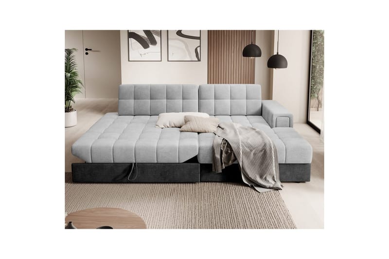 Sektionssoffa Eltap Blezalt 240x150x82 cm - Monolith 84, Monolith 97, Ljusgrå, Mörkgrå, Höger - Möbler - Soffa - Bäddsoffa