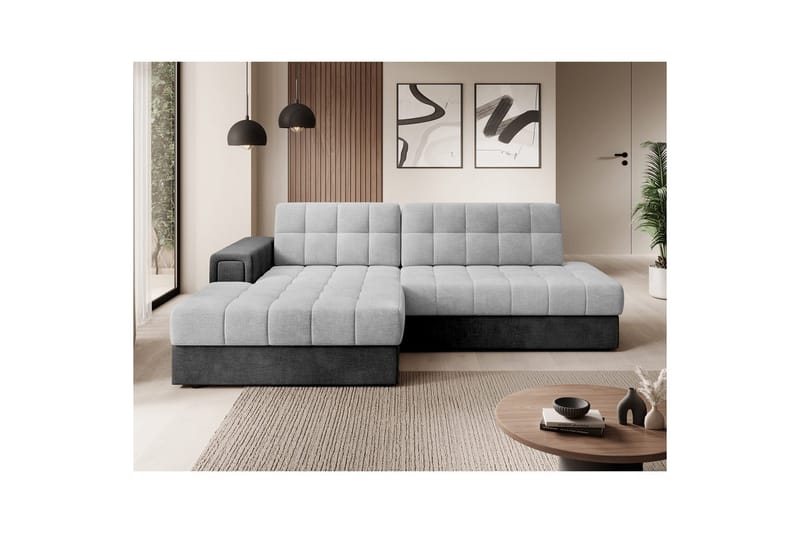 Sektionssoffa Eltap Blezalt 240x150x82 cm - Monolith 84, Monolith 97, Ljusgrå, Mörkgrå, Vänster - Möbler - Soffa - Bäddsoffa