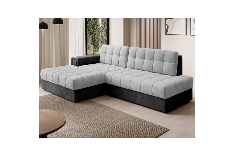 Sektionssoffa Eltap Blezalt 240x150x82 cm - Monolith 84, Monolith 97, Ljusgrå, Mörkgrå, Vänster - Möbler - Soffa - Bäddsoffa