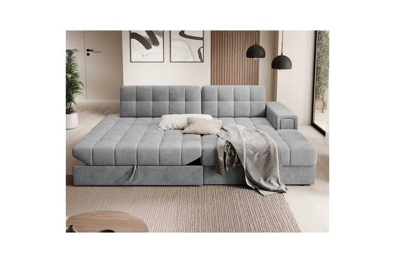 Sektionssoffa Eltap Blezalt 240x150x82 cm - Monolith 85, Grå, Höger - Möbler - Soffa - Bäddsoffa