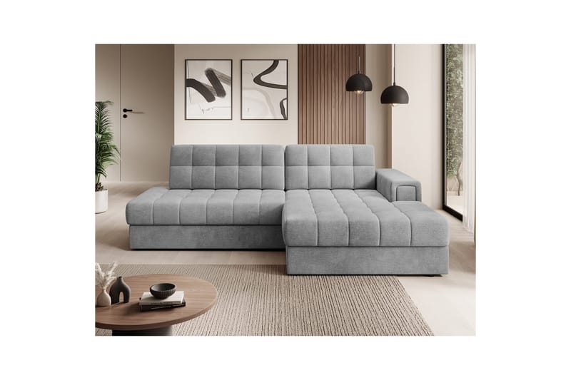 Sektionssoffa Eltap Blezalt 240x150x82 cm - Monolith 85, Grå, Höger - Möbler - Soffa - Bäddsoffa