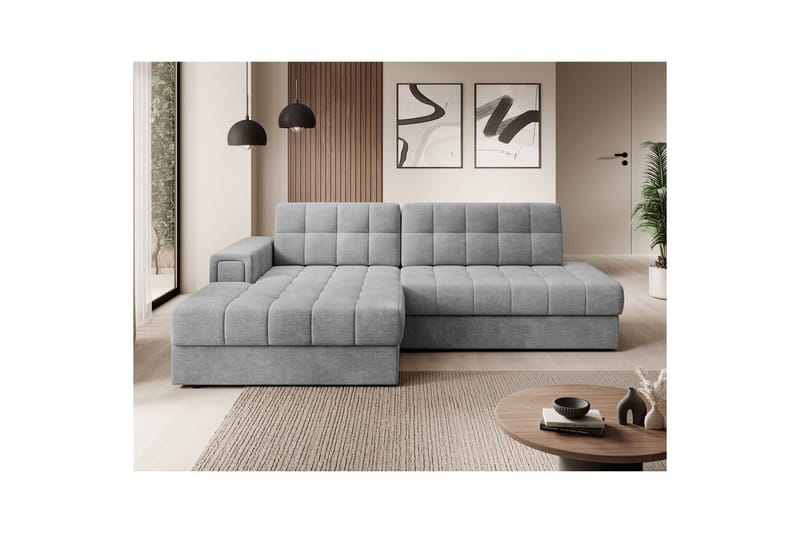 Sektionssoffa Eltap Blezalt 240x150x82 cm - Monolith 85, Grå, Vänster - Möbler - Soffa - Bäddsoffa