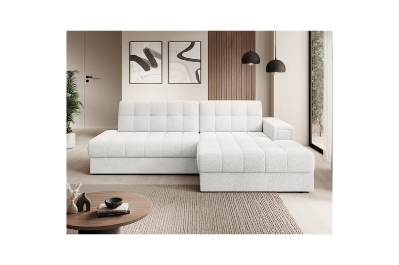 Sektionssoffa Eltap Blezalt 240x150x82 cm - Royal 01, Vit, Höger - Möbler - Soffa - Bäddsoffa