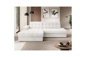 Sektionssoffa Eltap Blezalt 240x150x82 cm - Royal 01, Vit, Vänster - Möbler - Soffa - Bäddsoffa