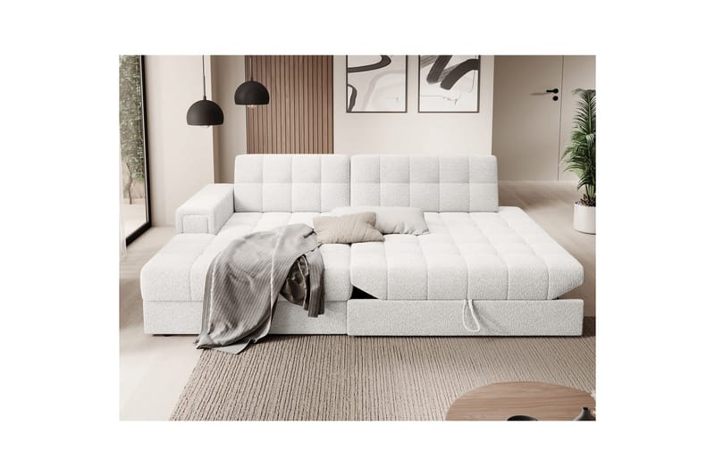 Sektionssoffa Eltap Blezalt 240x150x82 cm - Royal 01, Vit, Vänster - Möbler - Soffa - Bäddsoffa