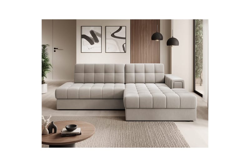 Sektionssoffa Eltap Blezalt 240x150x82 cm - Sola 18, Beige, Höger - Möbler - Soffa - Bäddsoffa