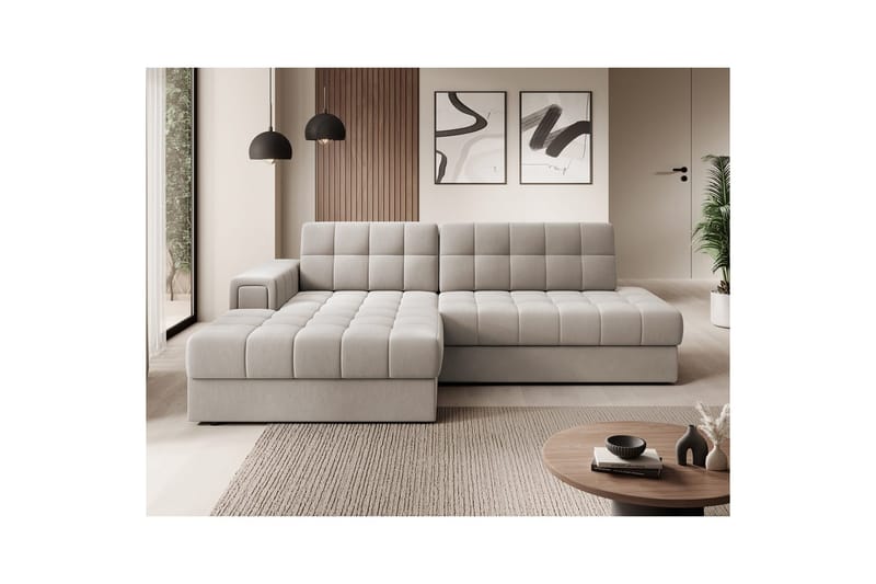 Sektionssoffa Eltap Blezalt 240x150x82 cm - Sola 18, Beige, Vänster - Möbler - Soffa - Bäddsoffa